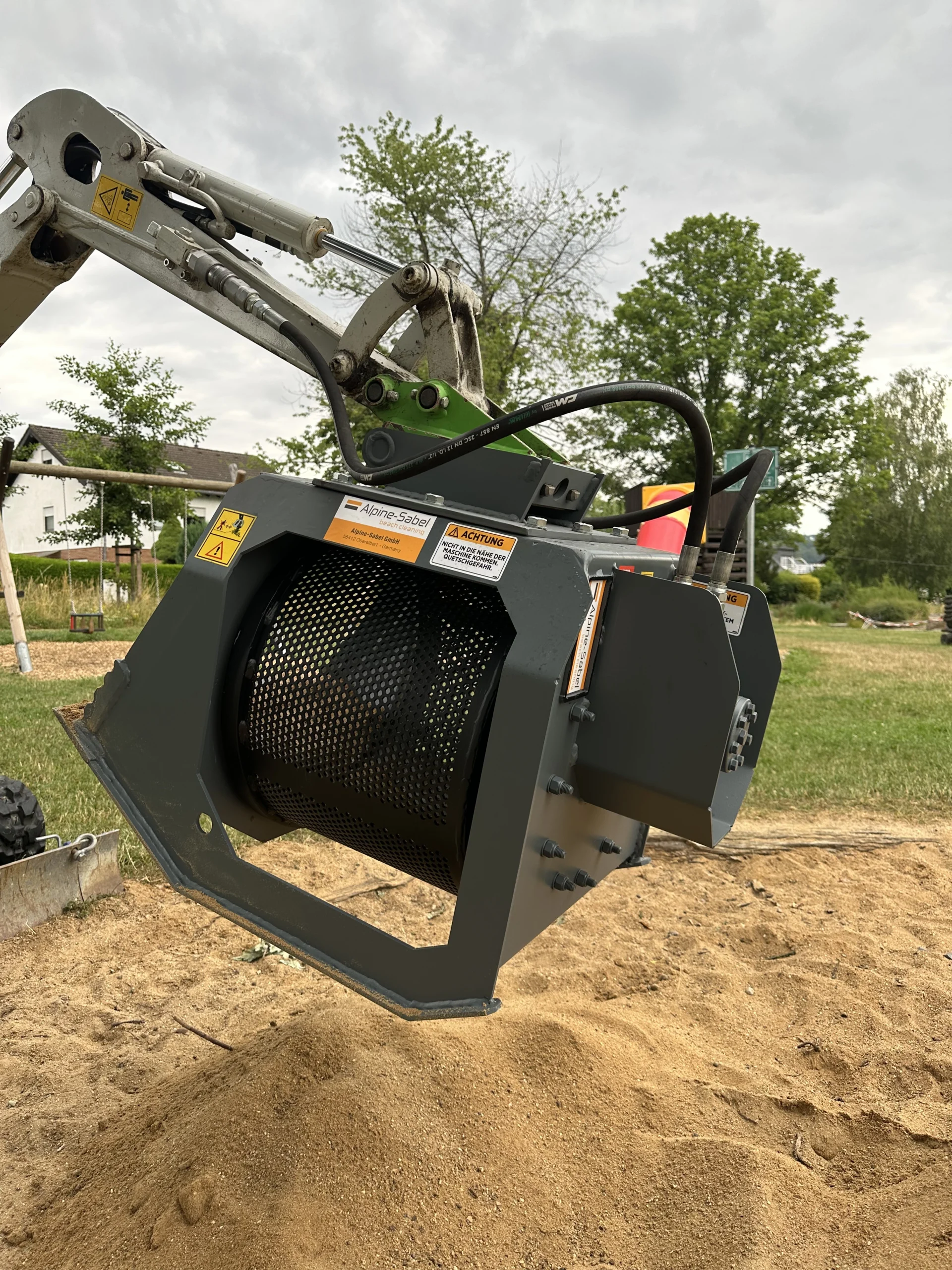 siebtrommel nahaufnahme